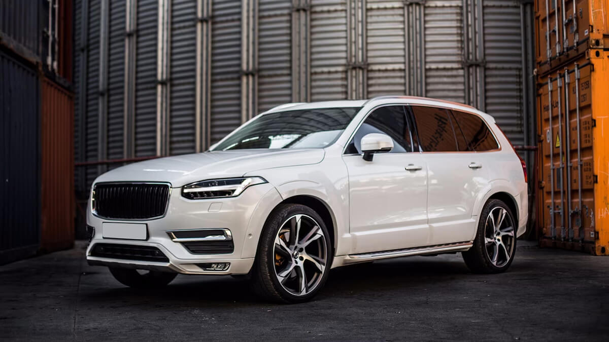 an image of a white car